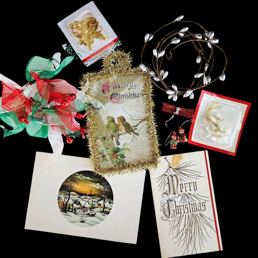 Retro Holiday Instant Collection Card Ephemera and Decor Bundle